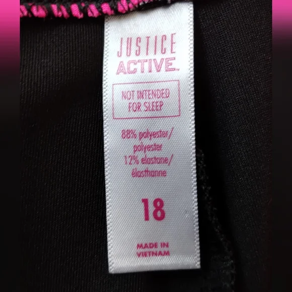 •Justice Active Colorful Retro Stripe Full Length Dri Fit Leggings Size Girl 18 - Picture 3 of 11